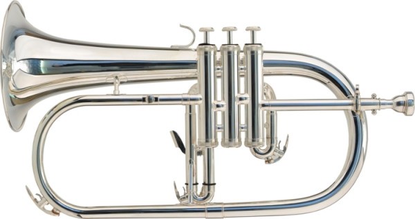 Steinbach Bb-Flügelhorn silber Optik inkl. Softetui