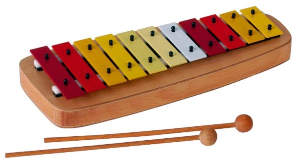 Basix Glockenspiel GH11 11 bunte Klangplatten diatonisch