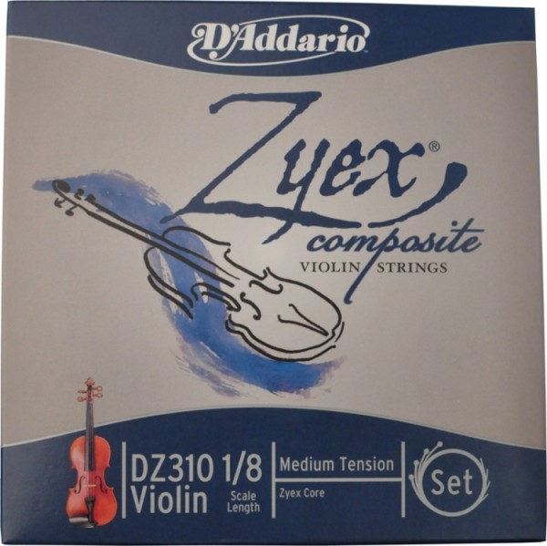 D`Addario Zyex Saitensatz 1/8 Geige/Violine E-Saite Carbonstahl mittel