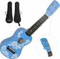 Steinbach Sopranukulele blau Hibiskusbl�ten inkl. Gigbag 