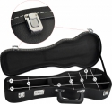 Steinbach Ukulelenkoffer f�r Sopranukulelen mit Schnappverschl�ssen in Kunstleder Schwarz 